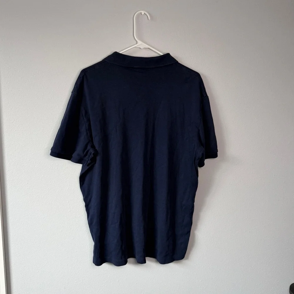 Polo Ralph Lauren Mens Navy Blue Short Sleeve Polo Shirt Size Large Classic Pony